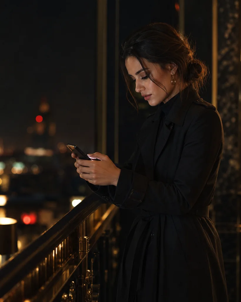 Creator messaging a collaboration partner on her phone